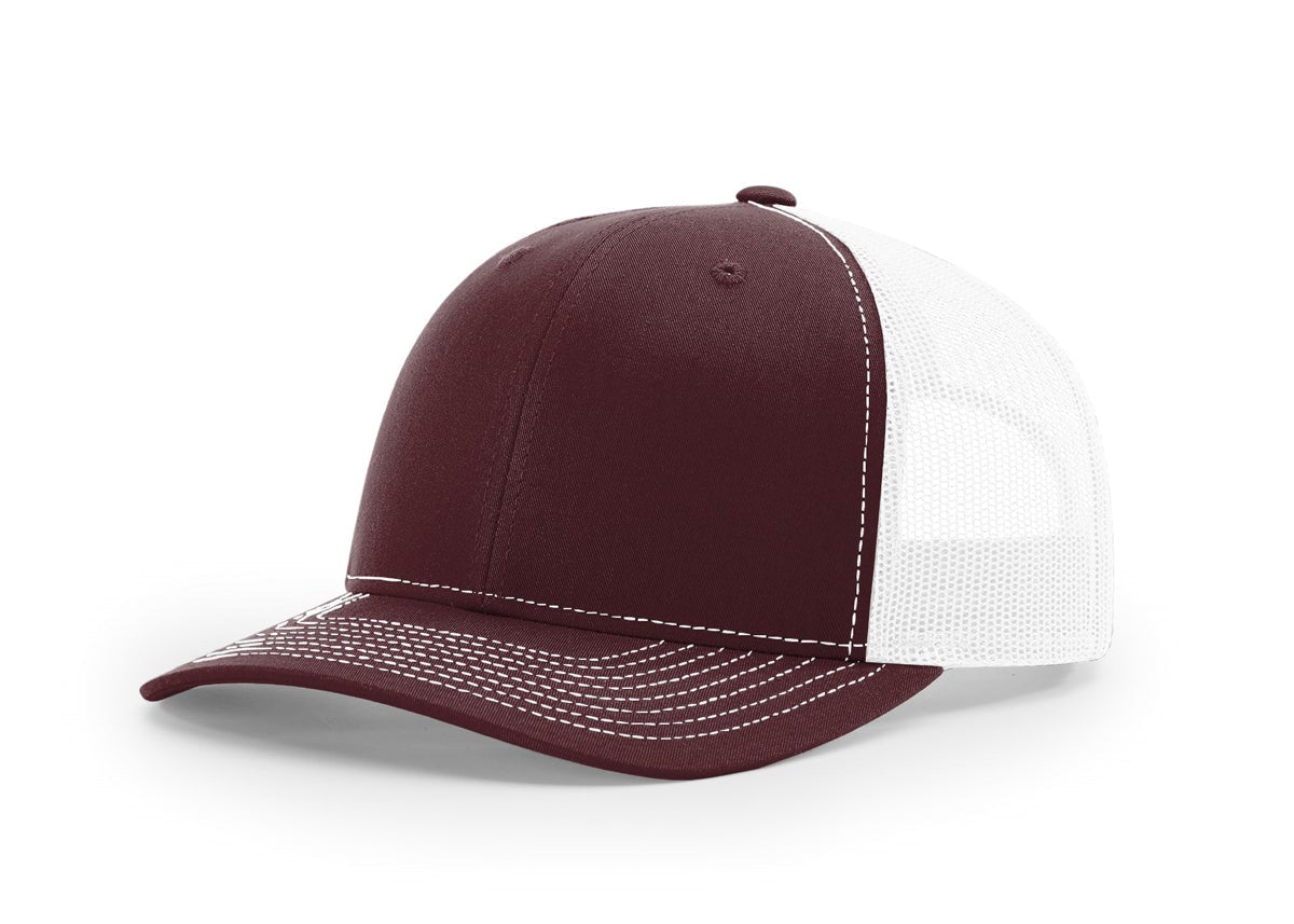 Maroon/ White