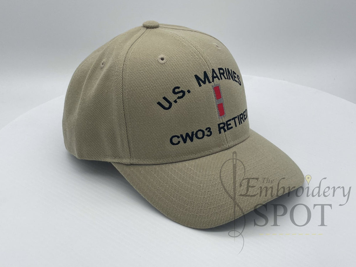 All US Rank Marine Retired Hat