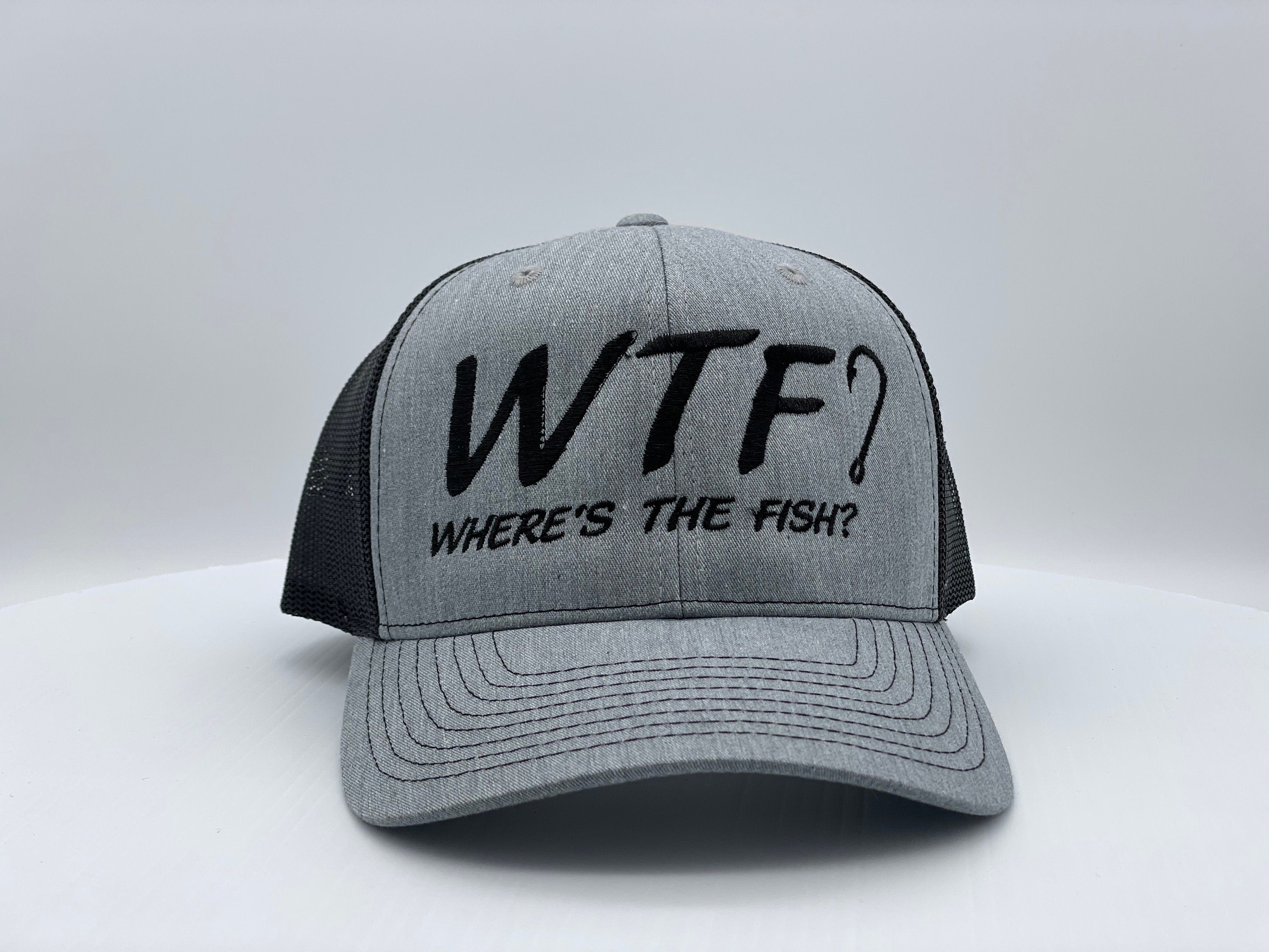 WTF Where's The Fish Men's Fishing Baseball Caps sold by Bryan