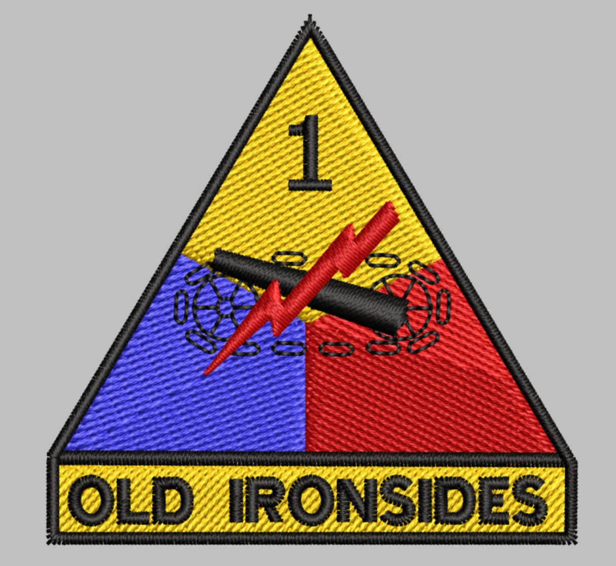 1st Armor Division Old Ironside Machine Embroidery Design | Instant Download | 7 format files