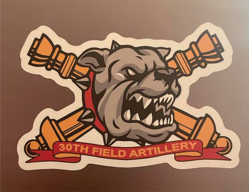 1-30th FAR Bulldogs Stickers