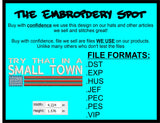 That In a Small Town 3 Strips Machine Embroidery Design | Instant Download |  7 format files