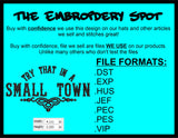 Try That In a Small Town Swirl Machine Embroidery Design | Instant Download |  7 format files