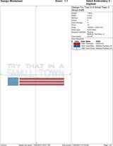 That In a Small Town 3 Strips Machine Embroidery Design | Instant Download |  7 format files