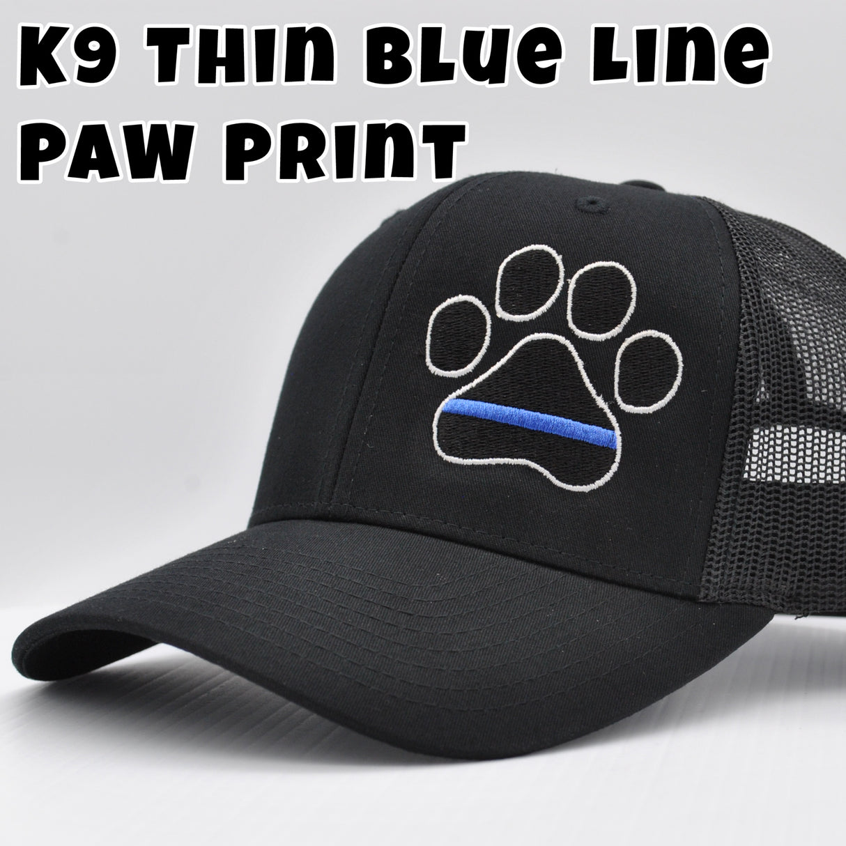 K9 PAWS Thin Blue Line  Hats.
