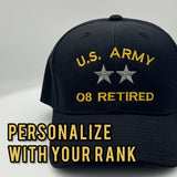 All US Rank Army Retired Hat