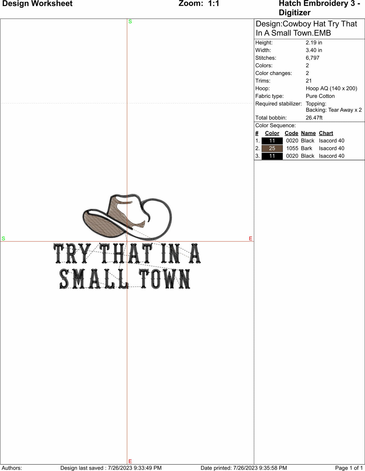 Try That In a Small Town  Cowboy Machine Embroidery Design | Instant Download |  7 format files