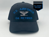 All US Rank Air Force Retired Hat