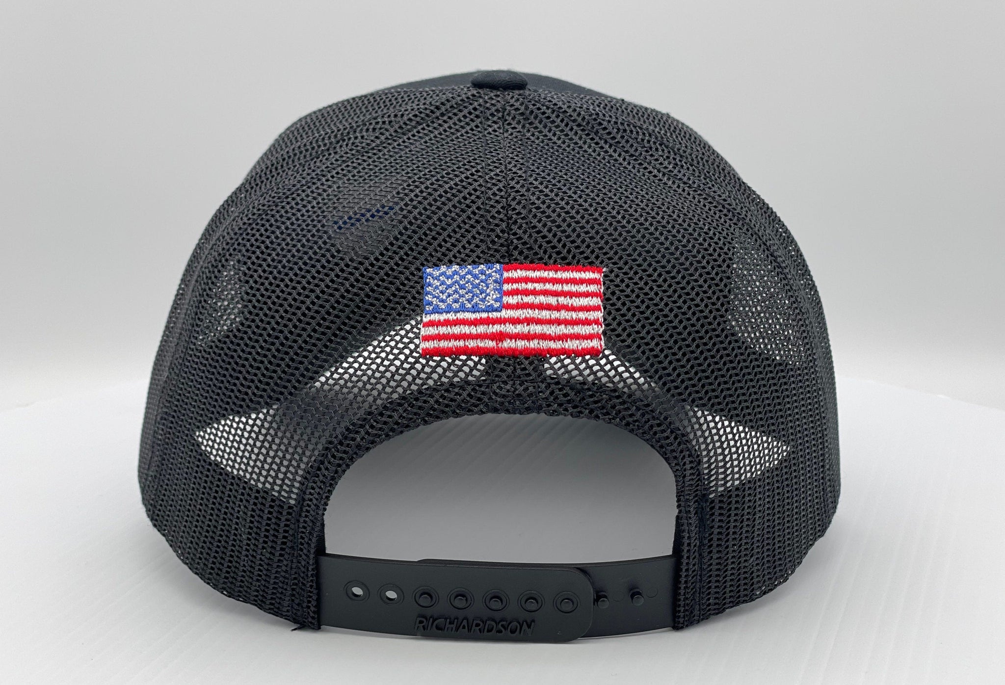 Made in USA Thin Blue Line Flag Embroidered Short Winter Knit Beanie Made in USA Thin Blue Line Flag Embroidered Short Winter Knit Beanie