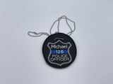 Personalized Junior Police Officer Badge Thin Blue Line Pretend Play