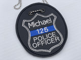 Personalized Junior Police Officer Badge Thin Blue Line Pretend Play