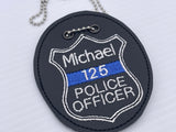 Personalized Junior Police Officer Badge Thin Blue Line Pretend Play