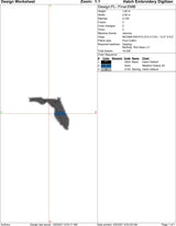 Florida State Thin Blue Line Machine Embroidery Design | Instant Download |  7 format files