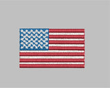US Flag Rear or Side Machine Embroidery Design | Instant Download |  7 format files