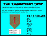 1st Infantry Division Big Red 1  Machine Embroidery Design | Instant Download |  7 format files
