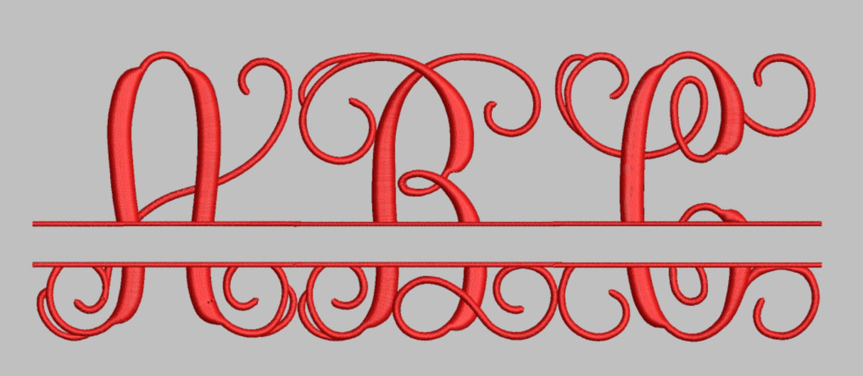 Monogram Font for Machine Embroidery Use | Instant Download |  10 format file type | 11 sizes