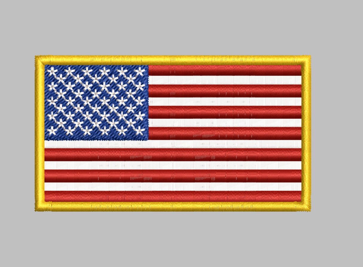 American Flag Machine Embroidery Design Files | Instant Download |  7 format files