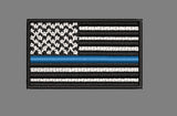 Hat Thin Blue Line US Flag Rear or Side Machine Embroidery Design | Instant Download |  7 format files