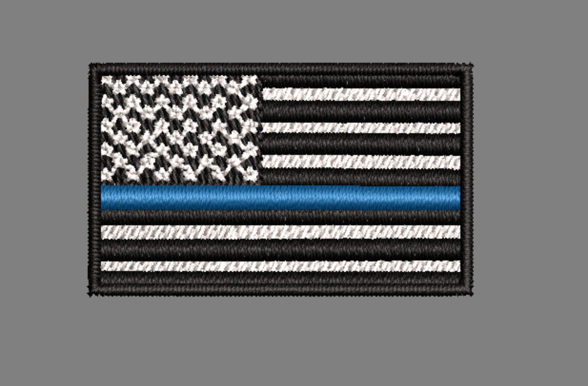 Hat Thin Blue Line US Flag Rear or Side Machine Embroidery Design | Instant Download |  7 format files