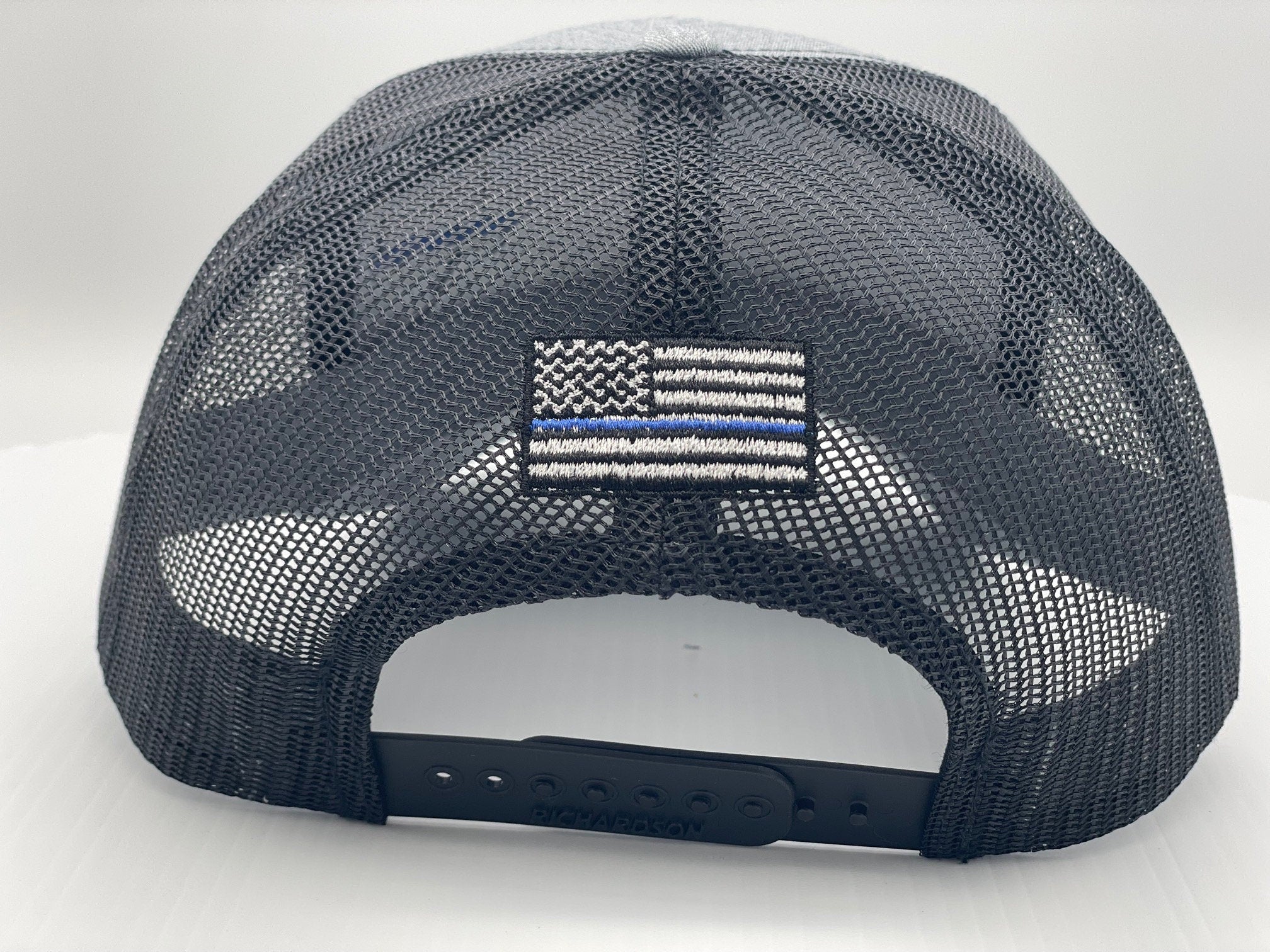 Hat Thin Blue Line US Flag Rear or Side Machine Embroidery Design | Instant Download |  7 format files