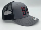 Number 50 3D Puff - (Snapback Mesh Back)