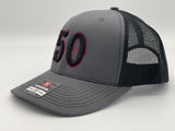 Number 50 3D Puff - (Snapback Mesh Back)
