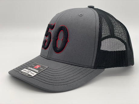 Number 50 3D Puff - (Snapback Mesh Back)